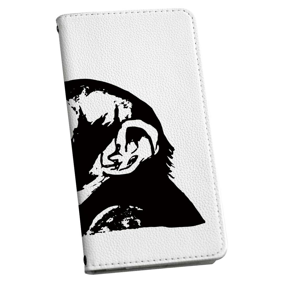 iPhone XR iPhone 10r アイフォーン エックスアール テンアール 専用 ケース カバー 手帳型 マグネット式 ピタッと閉まる レザーケース iphonexr カード収納 ポケット igcase 011002 猿 動物 白 黒