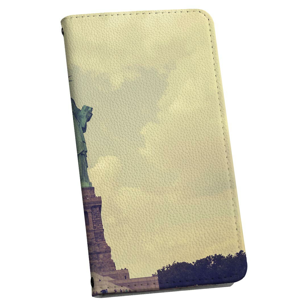 iPhone16 6.1インチ 専用 各キャリア iPhone 16 共通対応 ケース カバー 手帳型 マグネット式 ピタッと閉まる レザーケース iphone 16 カード収納 ポケット igcase 011333 外国 ニューヨーク 自由の女神