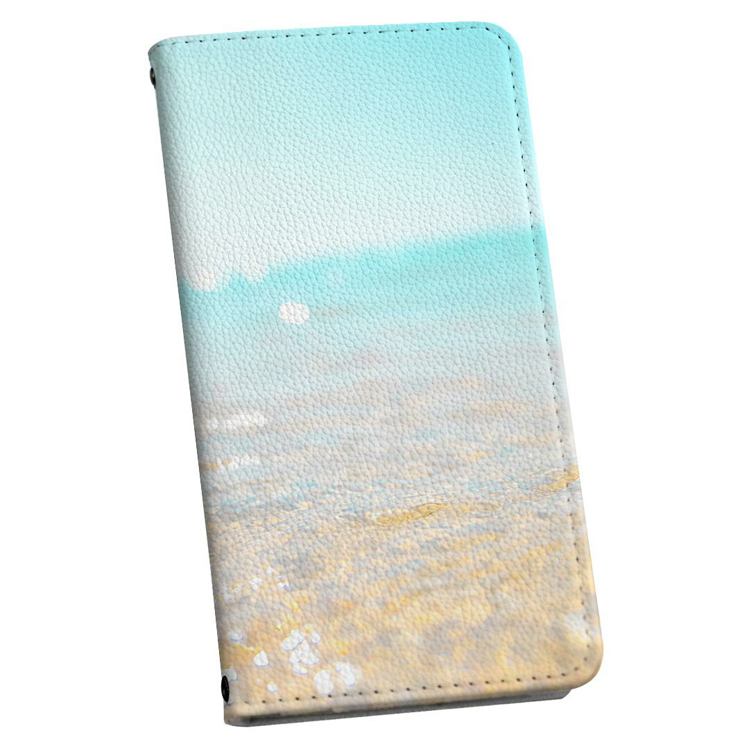 iPhone11 6.1インチ ストラップ付き iphone11 ケース ショルダー スマホ 落下防止 手帳型 マグネット式 ピタッと閉まる スマホカバー 肩掛け 斜めかけ 011670 海　砂浜　写真