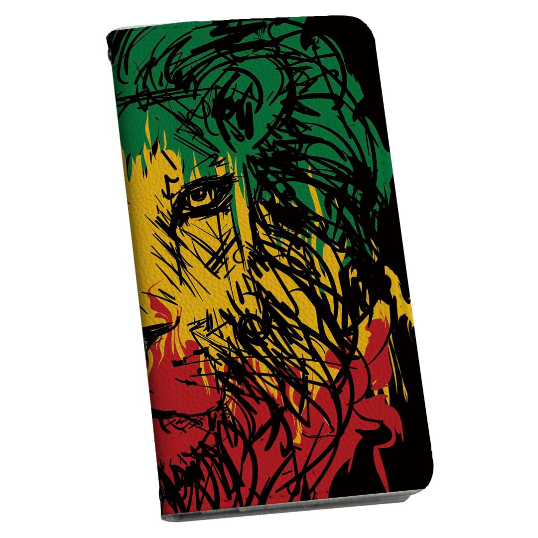 AQUOS Ever SH-02J アクオス エバー sh02j 専用 ケース カバー 手帳型 マグネット式 ピタッと閉まる レザーケース カード収納 ポケット igcase 011733 動物　ライオン　レゲエ