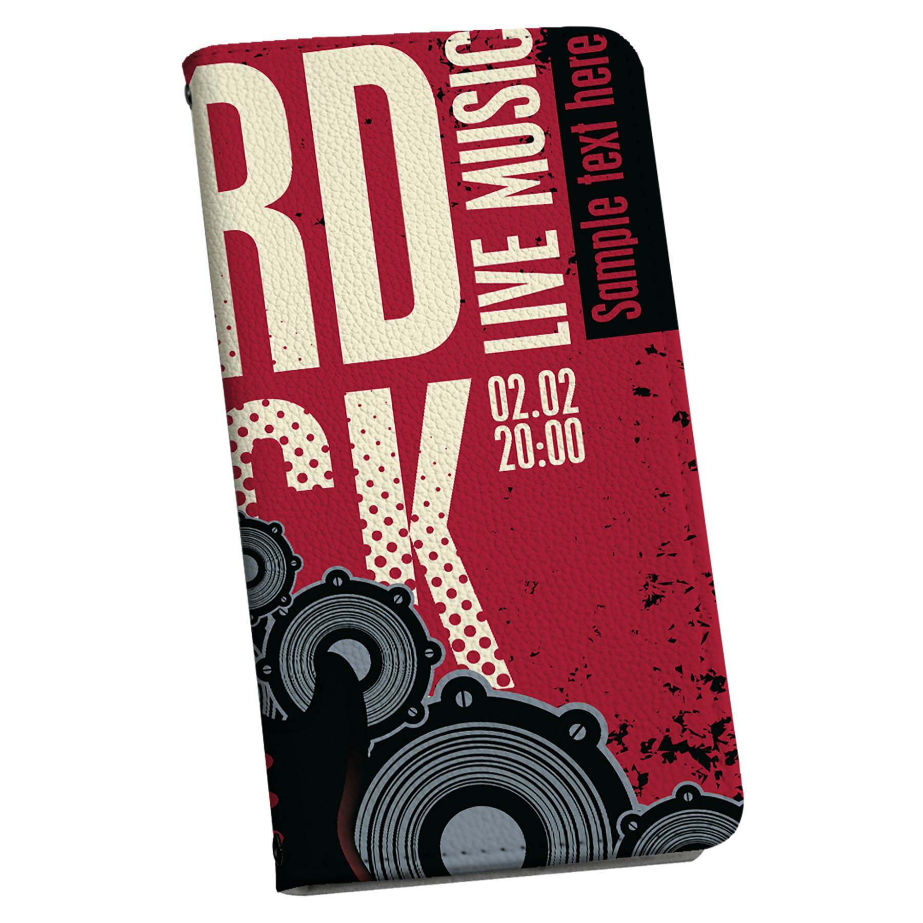 Galaxy S24 Ultra 用 手帳型 ケース SC-52E / SCG26 (SM-S928) 各キャリア 共通対応 ストラップ付き ケース ショルダー スマホ 落下防止 手帳型 マグネット式 ピタッと閉まる スマホカバー 肩掛け 斜めかけ 011867 ギター　ロック　かっこいい