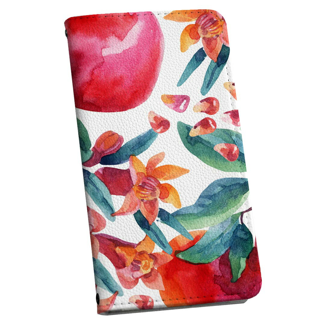 DIGNO BX3 用 A401KC / A402KC / A403KC 共通対応 手帳型ケース ストラップ付き ショルダー スマホ 落下防止 手帳型 マグネット式 ピタッと閉まる スマホカバー 肩掛け 斜めかけ 011887 植物　花　緑