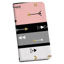 AQUOS zero5G basic SHG02 アクオス 専用 ケース カバー 手帳型 shg02 マグネット式 ピタッと閉まる レザーケース カード収納 ポケット igcase 011906 矢 模様 かわいい(2)