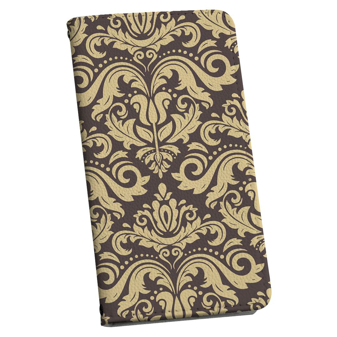 Galaxy A51 5G SC-54A ギャラクシー 専用 ケース カバー 手帳型 マグネット式 ピタッと閉まる レザーケース sc54a カード収納 ポケット igcase 012176 ダマスク柄　北欧　柄(2.0)