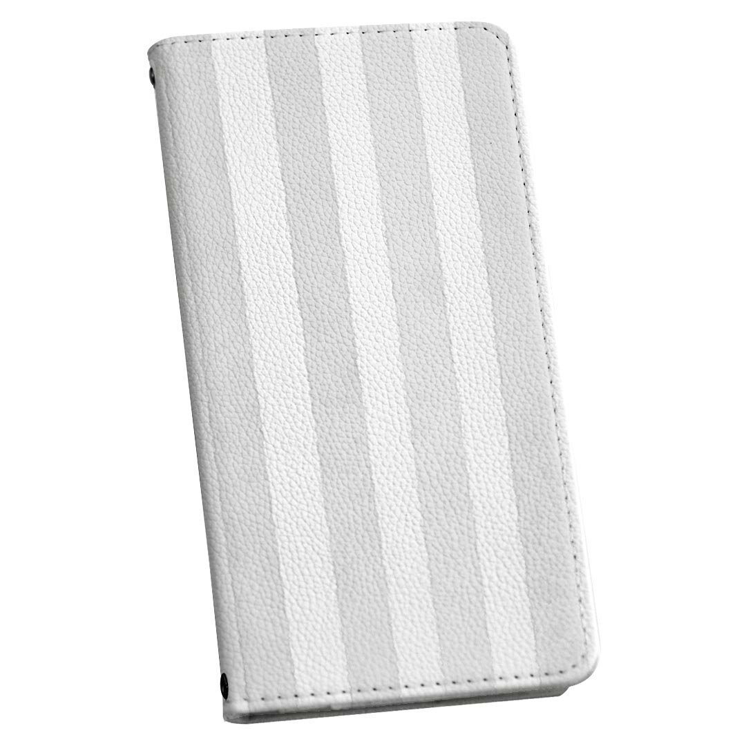 SH-02M AQUOS sense3 アクオス センススリー 専用 ケース カバー 手帳型 マグネット式 ピタッと閉まる レザーケース sh02m docomo ドコモ カード収納 ポケット igcase 012327 ストライプ　グレー　白