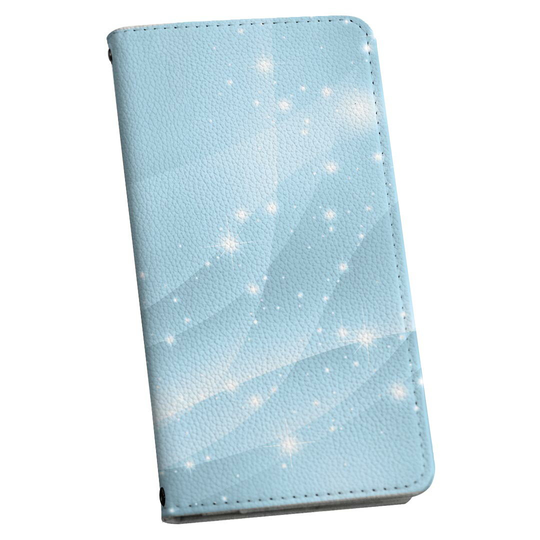 Galaxy Note20 Ultra 5G SC-53A 専用 ケース カバー 手帳型 sc53a マグネット式 ピタッと閉まる レザーケース カード収納 ポケット igcase 012739 キラキラ 波 水色