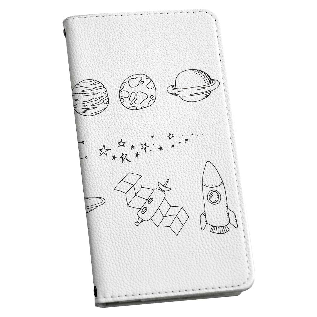 商品特徴・シームレスな全面デザイン（内側は落ち着いたオフホワイト）・外側は高品質の人工革を使用・内側にはスマホを装着するケースが付属・機種専用のカメラホール仕様でケースを装着したままの撮影が可能・ワンセグや動画の視聴に便利な横置きスタンド機能・ICカードなどを2枚まで収納できるカードスロット付き・マグネットフリップで開け閉めカンタン注意事項商品画像はサンプルイメージですので、ご覧の環境によっては多少色味に違いを感じる場合がございます。イメージと違った、モニターと色味が異なるという理由での交換や返金はご対応出来かねます。カバーのみの販売で本体は付属しません。ケース装着のままケーブルを挿しての充電は可能ですが、卓上ホルダでの充電は仕様上対応しておりません。また、ワイヤレス充電対応機種についてはお使いの機器や環境により反応しない場合があります。お手数ですがケースから外してお使い下さい。卓上ホルダ及びワイヤレスでの充電は保障の対象外となります。こちらは無地のレザーにデザインをプリントした商品で、デコなどの加工はございません。凹凸や光沢があるように見えたり布地や金属を素材にしたように見える商品もありますが、デザインの図版によるものです。撮影時にカバーが映り込む恐れがあるため、カメラ用の穴は若干大きめに開けています。カメラ穴の位置にわずかなズレが生じる場合がございます。また印刷時に微妙な画像のズレが生じる場合がございます。ご注文後に1点1点制作する受注生産品のため、不良品以外のご返品や交換は固くお断り致します。機種の選択間違いも保証対象外となりますため、ご注文の際は必ず機種をご確認下さい。発送について完全受注生産のハンドメイド商品となりますので、既製品と比べて発送までお時間を頂いています。 基本的に決済確認後、通常で3営業日程度、最大で10営業日程度での発送となります。繁忙期や休業日明けの場合はさらに時間がかかる場合があります。 その際には別途メールにてご連絡致します。メール便の場合、発送日から到着までに2?4日ほどかかる場合が多く、紛失などの保障もご対応できかねます。あらかじめご了承下さい。