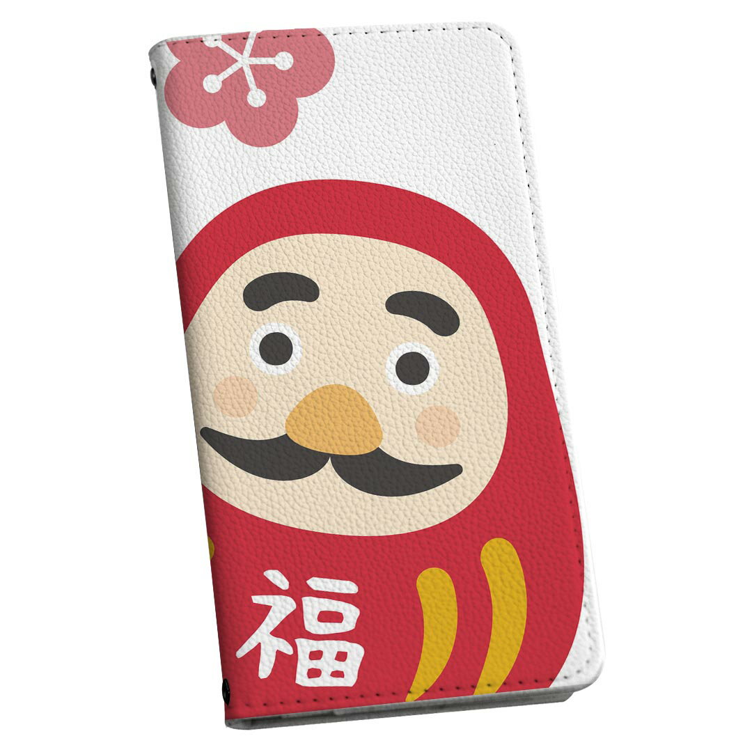 AQUOS zero6 SHG04 A102SH SH-RM18 2021 モデル 専用 ケース カバー 手帳型 マグネット式 ピタッと閉まる レザーケース カード収納 ポケット igcase 013436 だるま　福　さる