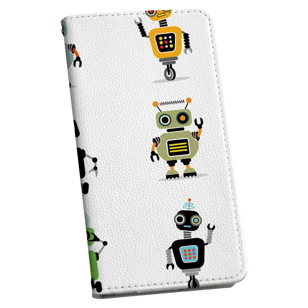 DIGNO BX3 用 A401KC / A402KC / A403KC 共通対応 手帳型ケース ストラップ付き ショルダー スマホ 落下防止 手帳型 マグネット式 ピタッと閉まる スマホカバー 肩掛け 斜めかけ 013505 ロボット　機械