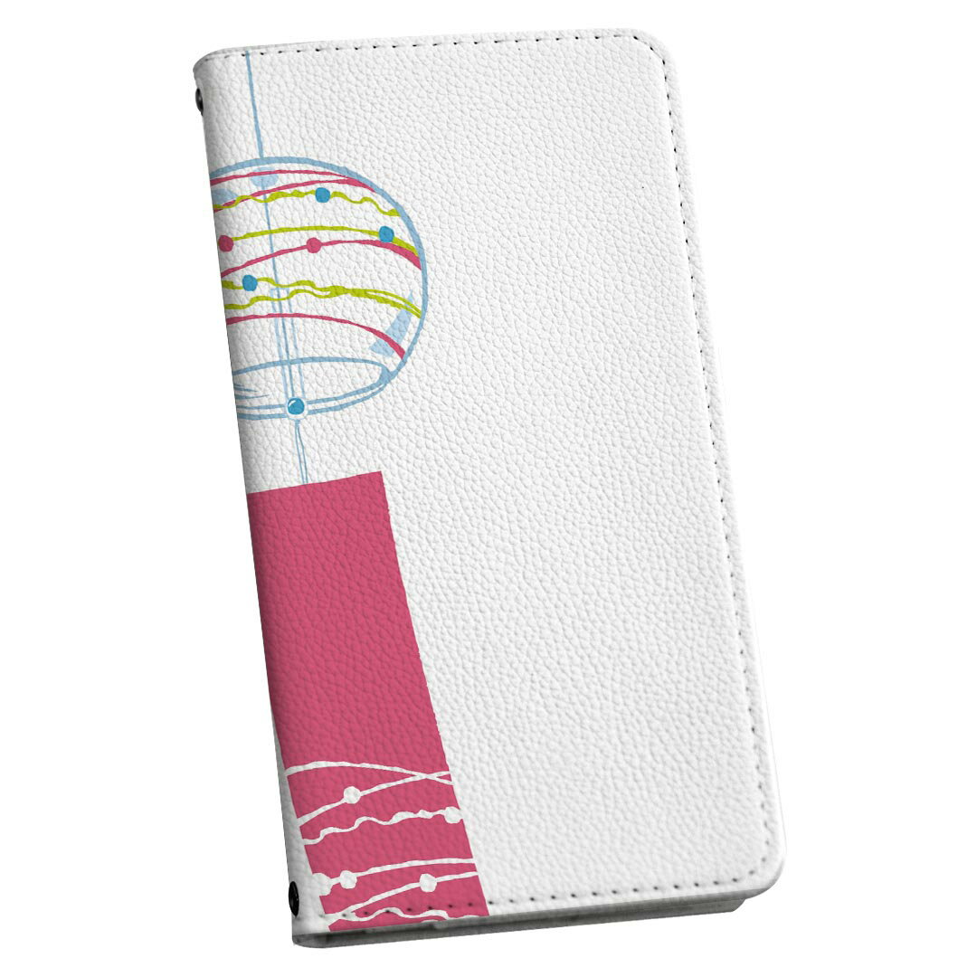 nubia S 5G A403ZT ケース カバー 手帳型 マグネット式 ピタッと閉まる レザーケース a403zt ワイモバイル カード収納 ポケット igcase 013806 夏　風鈴