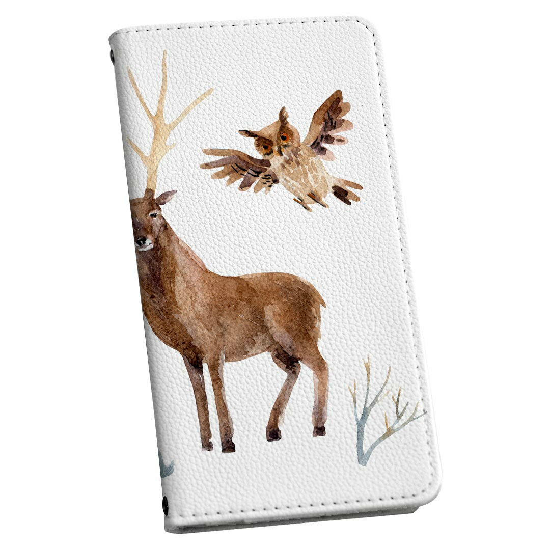 AQUOS Sense4 専用 ケース カバー SH-41A SH-RM15 SH-M15 A003SH 手帳型 ストラップ付き ショルダー スマホ 落下防止 手帳型 マグネット式 ピタッと閉まる 肩掛け 斜めかけ 014022 動物　アニマル