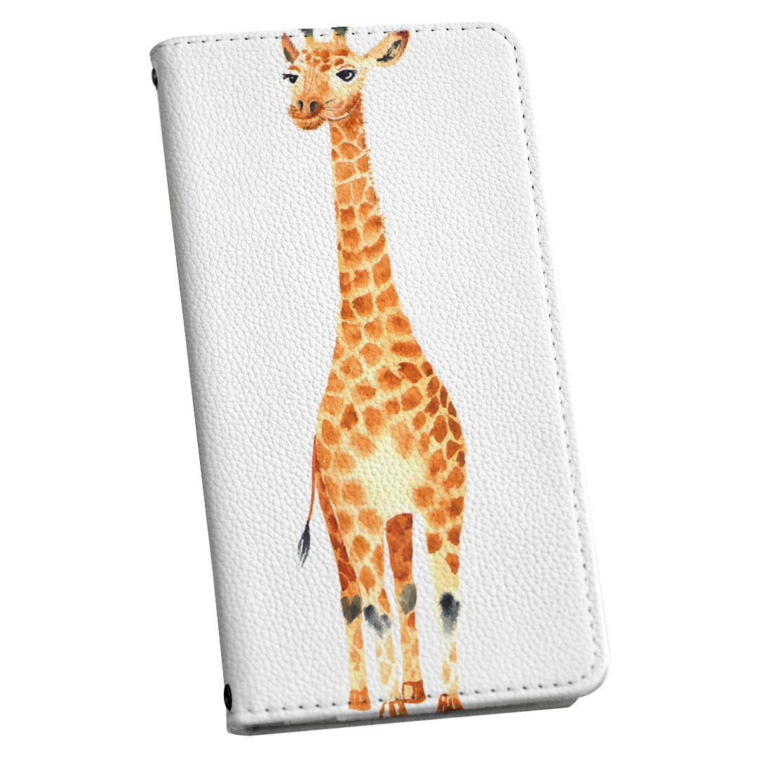 iPhone13 6.1インチ 専用 各キャリア ストラップ付き iphone 13 ケース ショルダー スマホ 落下防止 手帳型 マグネット式 ピタッと閉まる スマホカバー 肩掛け 斜めかけ 014135 きりん　動物　アニマル