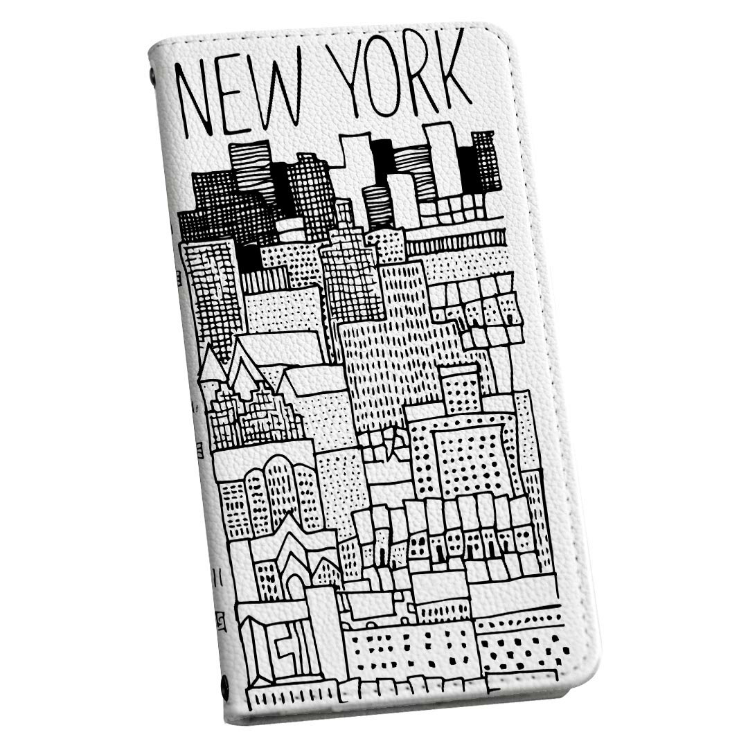 Mobile Phone Cases - Galaxy A23 5G 用 スマホカバー SC-56C / SCG18 共通対応 ケース カバー 手帳型 マグネット式 ピタッと閉まる レザーケース カード収納 ポケット 014199 ニューヨーク　風景