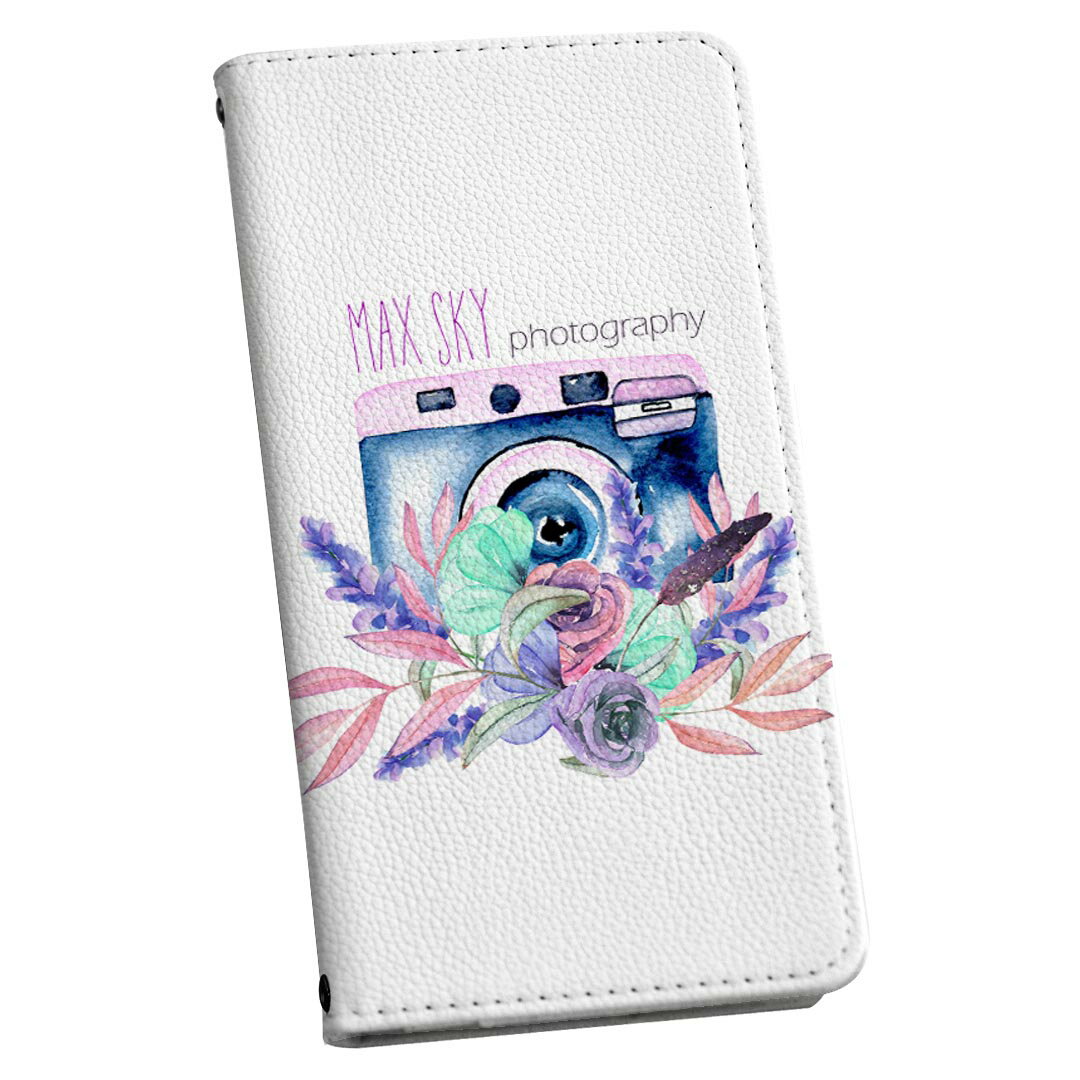 Xperia 1 IV エクスペリア SO-51C / SOG06 / A201SO 共通対応 専用 ケース カバー 手帳型 so51c マグネット式 ピタッと閉まる レザーケース カード収納 ポケット igcase 014339 カメラ 花 パステル