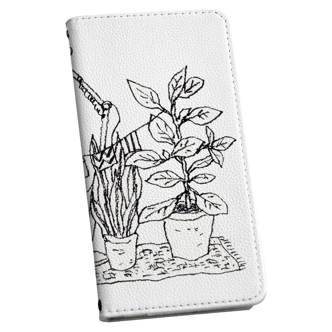 iPhone XR iPhone 10r アイフォーン エックスアール テンアール 専用 ケース カバー 手帳型 マグネット式 ピタッと閉まる レザーケース iphonexr カード収納 ポケット igcase 014428 観葉植物　イラスト