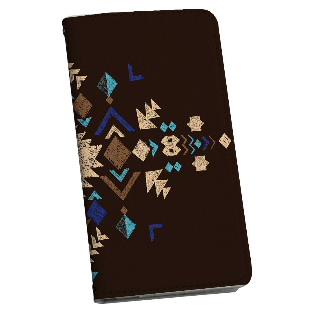 SC-03J Galaxy S8+ ギャラクシー エス エイト プラス sc03j ストラップ付き ケース ショルダー スマホ 落下防止 手帳型 マグネット式 ピタッと閉まる スマホカバー 肩掛け 斜めかけ 014489 ネイティブ柄　模様