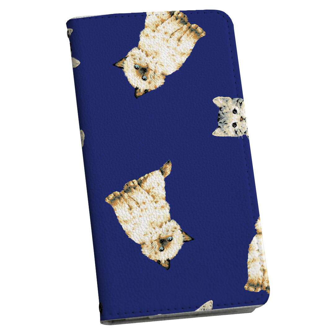 Galaxy S25 用 SC-51F / SCG31 (SM-S931) 共通対応 手帳型ケース カバーsx51f 手帳型 マグネット式 ピタッと閉まる レザーケース カード収納 ポケット igcase 014618 猫　動物　アニマル(2.0)