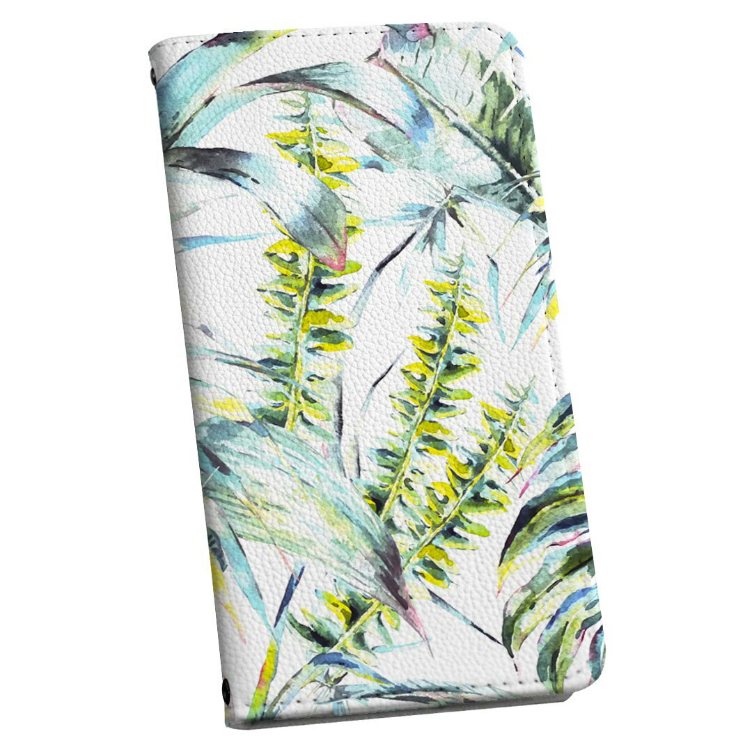 Xperia Z5 SOV32 エクスペリア 専用 ケース カバー 手帳型 マグネット式 ピタッと閉まる レザーケース sov32 カード収納 ポケット igcase 014664 リーフ　ボタニカル