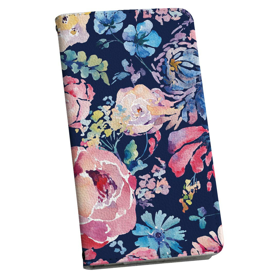 Galaxy Note8 SC-01K ギャラクシー ノートエイト sc01k 専用 ケース カバー 手帳型 マグネット式 ピタッと閉まる レザーケース カード収納 ポケット igcase 014673 花　　カラフル