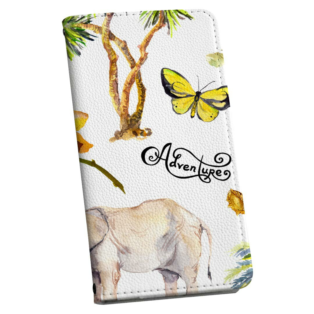 Google pixel 6 用 ケース 2021 モデル 専用 ケース カバー 手帳型 マグネット式 ピタッと閉まる レザーケース カード収納 ポケット igcase 014677 サファリ　動物　ゾウ