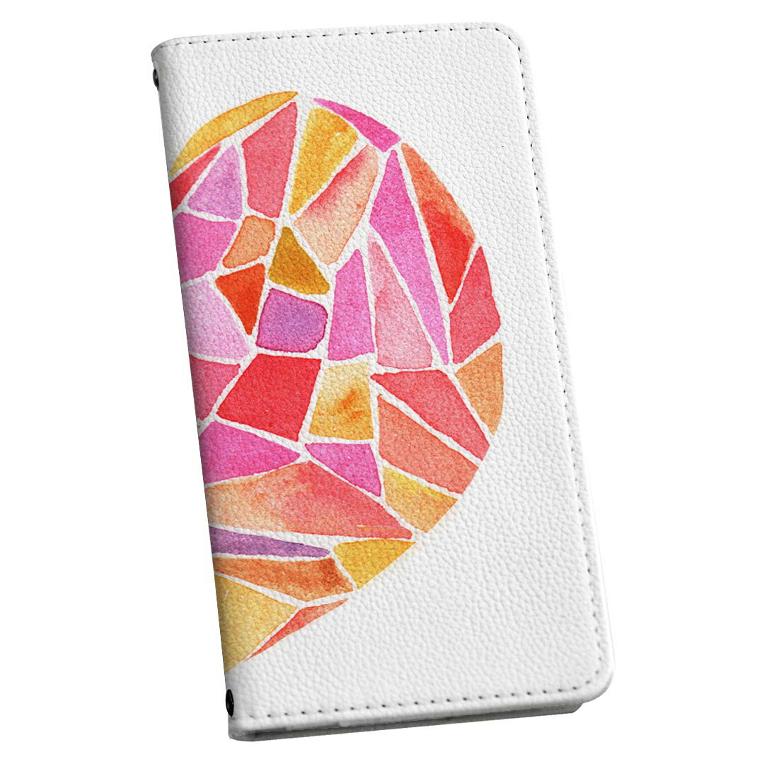 SC-03J Galaxy S8+ ギャラクシー エス エイト プラス sc03j ストラップ付き ケース ショルダー スマホ 落下防止 手帳型 マグネット式 ピタッと閉まる スマホカバー 肩掛け 斜めかけ 014796 ハート　カラフル　模様