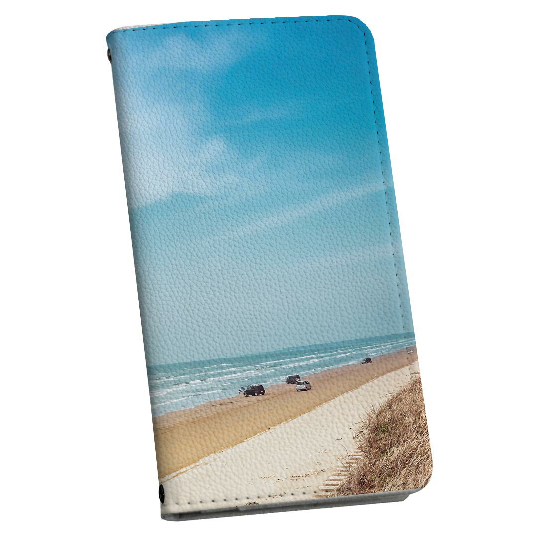 Rakuten BIG s 楽天モバイル 専用 ケース カバー 手帳型 マグネット式 ピタッと閉まる レザーケース カード収納 ポケット igcase 014929 自然　景色　風景　海　夏