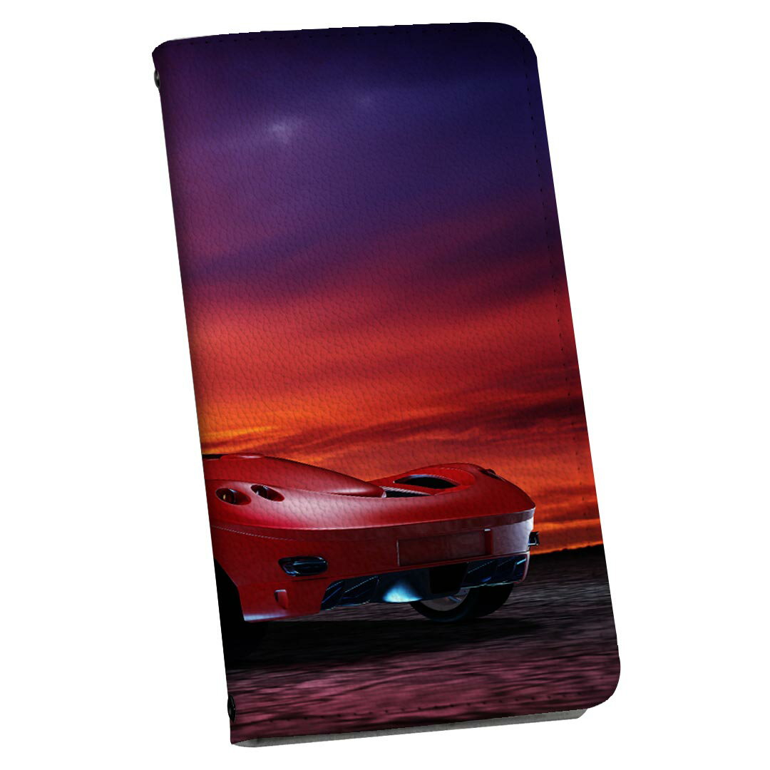 Galaxy A53 5G SC-53C / SCG15 共通対応 専用 ケース カバー 手帳型 マグネット式 ピタッと閉まる レザーケース sc53c カード収納 ポケット igcase 014992 景色　夜景　風景　写真　車(2.0)