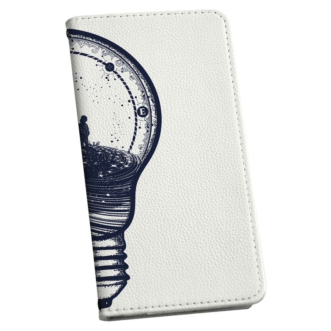 乐天商城 - AQUOS sense3 SHV45 アクオス センススリー shv45 専用 ケース カバー 手帳型 マグネット式 ピタッと閉まる レザーケース sc02k カード収納 ポケット igcase 015520 電球　人間　モノクロ