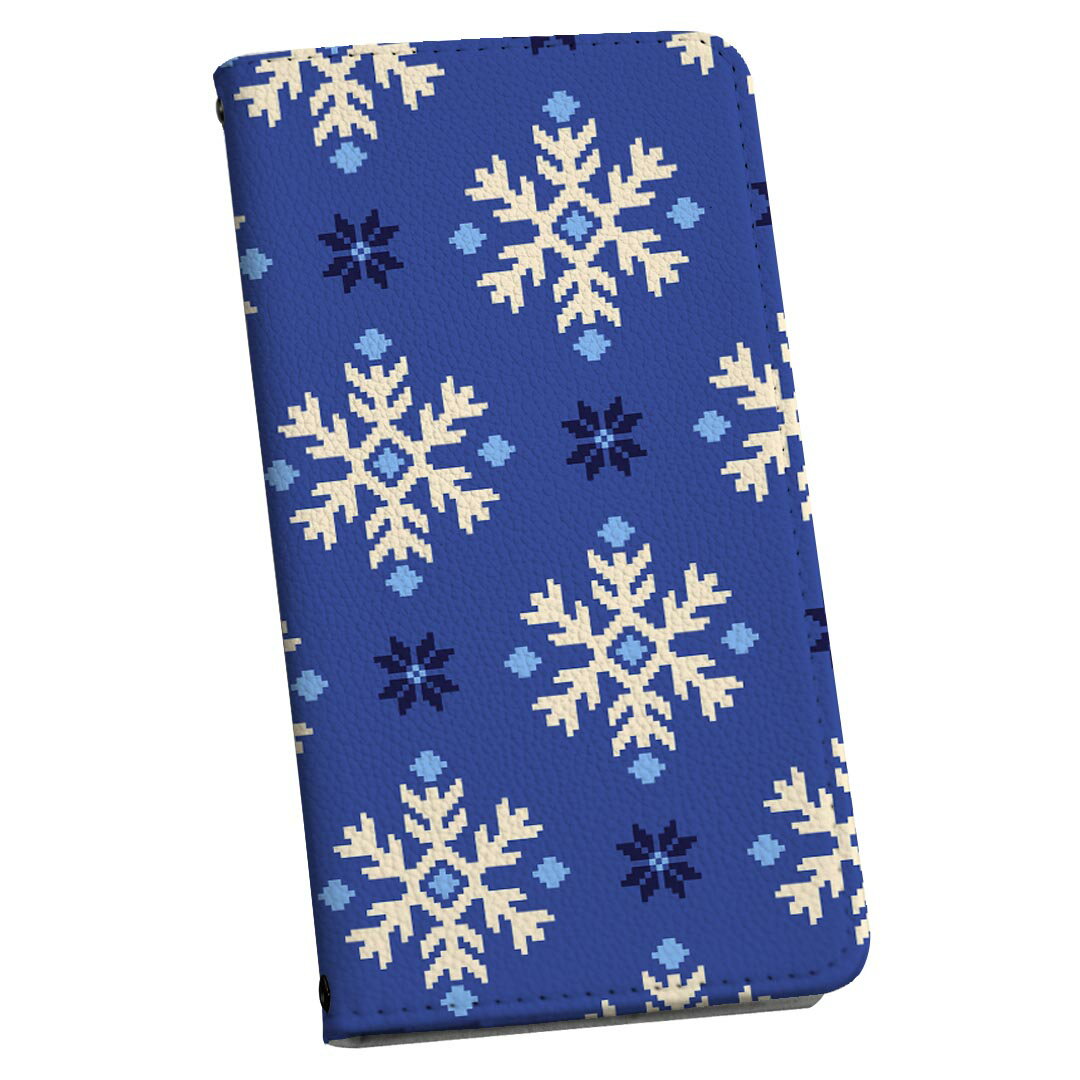 LG V60 ThinQ 5G L-51A 専用 ケース カバー 手帳型 l51a マグネット式 ピタッと閉まる レザーケース カード収納 ポケット igcase 015768 雪の結晶 柄