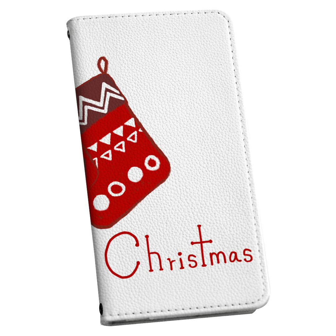 iPhone12 6.1インチ 専用 各キャリア iPhone 12 / iPhone12 Pro 共通対応 ストラップ付き ケース ショルダー スマホ 落下防止 手帳型 マグネット式 ピタッと閉まる スマホカバー 肩掛け 斜めかけ 015789 クリスマス　靴下　かわいい