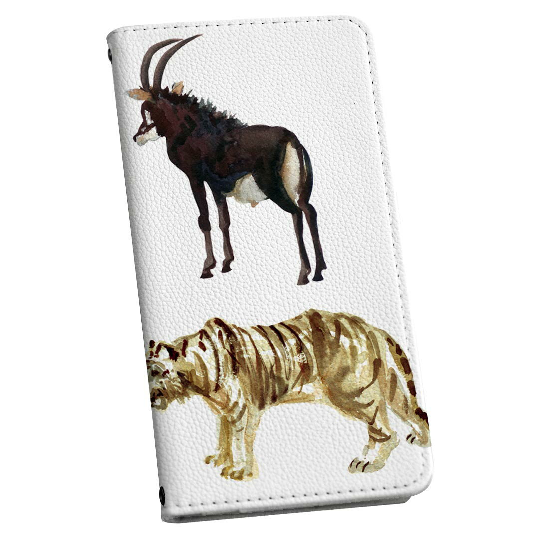 Xperia 10 V SO-52D / SOG11 / A302SO / XQ-DC44 エクスペリア 専用 ケース カバー 手帳型 マグネット式 ピタッと閉まる レザーケース so52d カード収納 ポケット igcase 015881 動物 animal アニマル