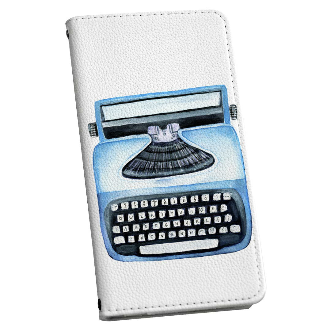 Galaxy Feel2 SC-02L ギャラクシー フィールツー 専用 ケース カバー 手帳型 マグネット式 ピタッと閉まる レザーケース sc02l カード収納 ポケット igcase 015913 タイピングライター　レトロ