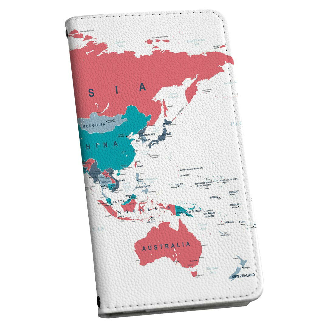 Android One S2 Android One アンドロイド ワン 専用 ケース カバー 手帳型 マグネット式 ピタッと閉まる レザーケース sc02k カード収納 ポケット igcase 015954 世界地図　wordmap