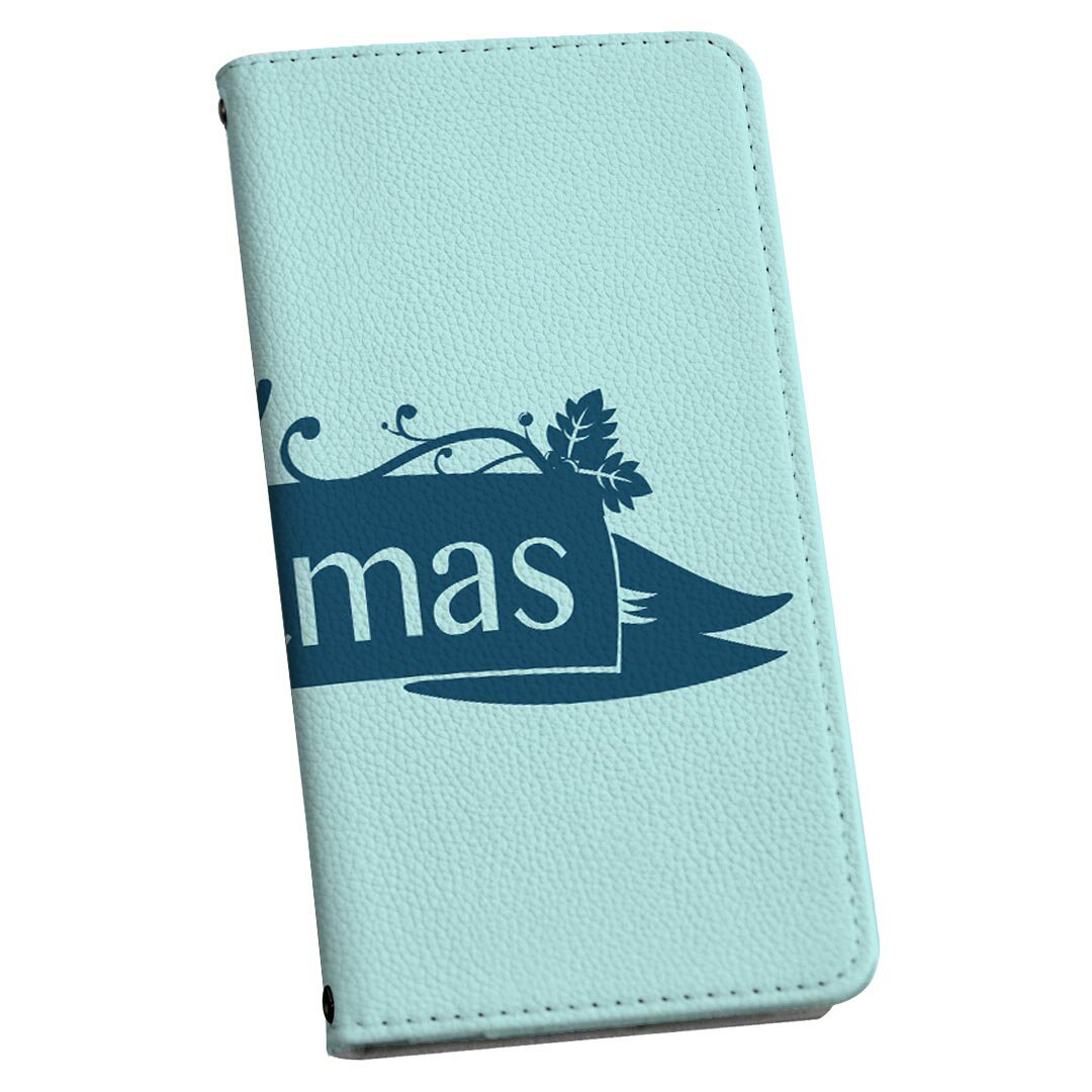 arrows Be4 Plus F-41B アローズ 専用 ケース カバー 手帳型 マグネット式 ピタッと閉まる レザーケース f41b カード収納 ポケット igcase 015964 クリスマス　文字　青