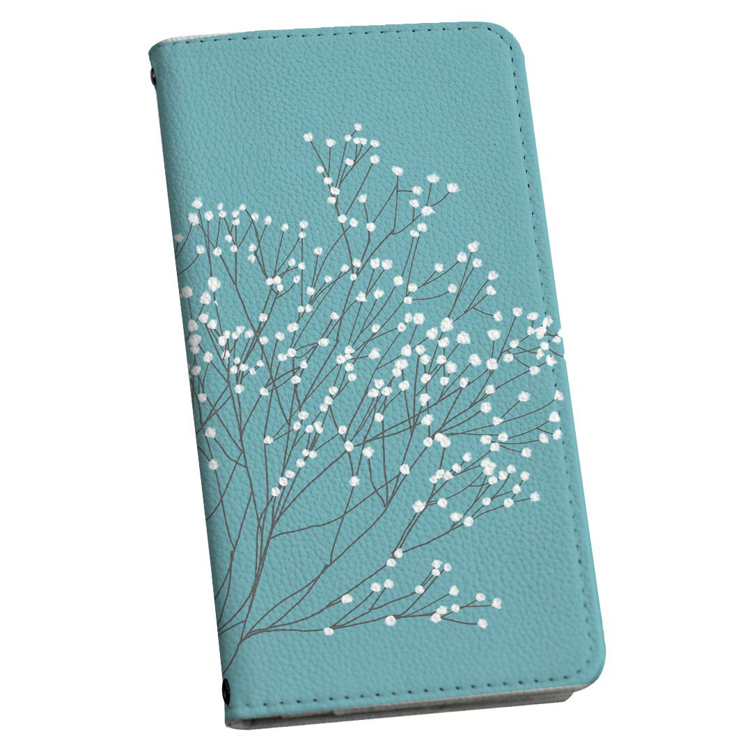 iPhone14pro 6.1インチ 専用 各キャリア iPhone14 Pro プロ 共通対応 ケース カバー 手帳型 マグネット式 ピタッと閉まる レザーケース カード収納 ポケット igcase 015969 花　白　木