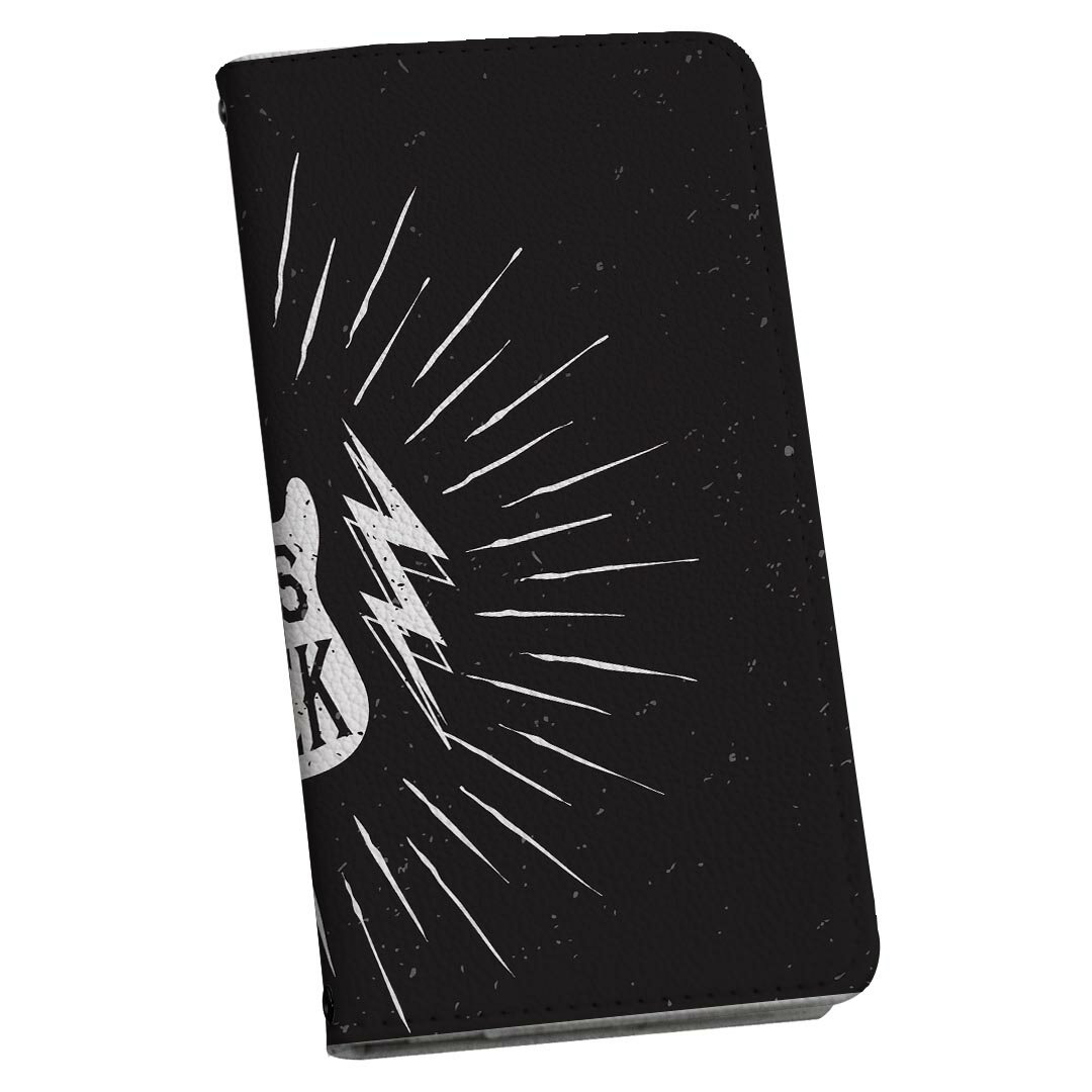 SOV37 Xperia XZ2 エクスペリア エックスゼットツー 専用 ケース カバー 手帳型 マグネット式 ピタッと閉まる レザーケース カード収納 ポケット igcase 016048 ギター　音楽　ロック(2.0)