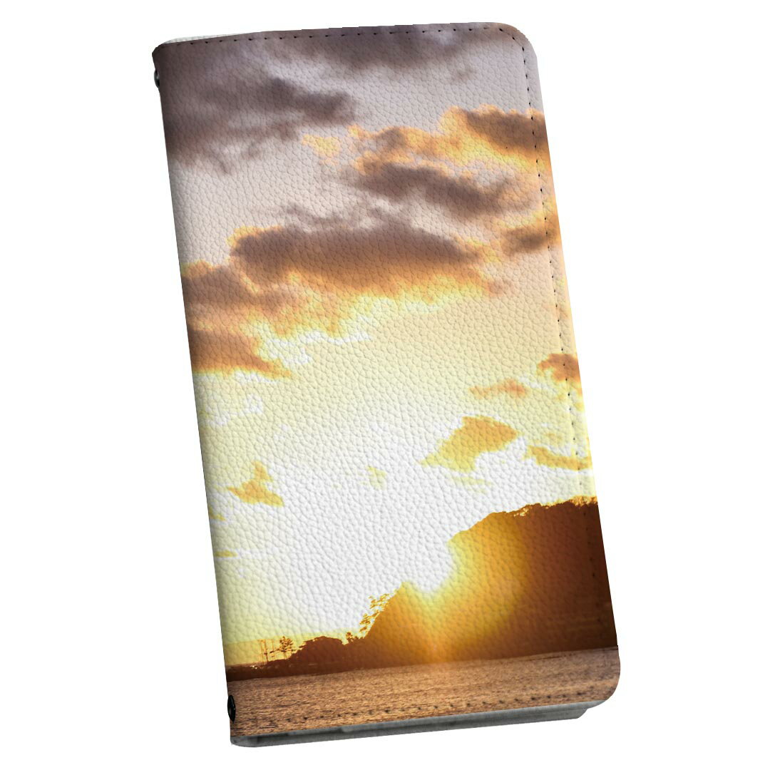 乐天商城 - LG V60 ThinQ 5G L-51A 専用 ケース カバー 手帳型 l51a マグネット式 ピタッと閉まる レザーケース カード収納 ポケット igcase 016296 空　風景　写真