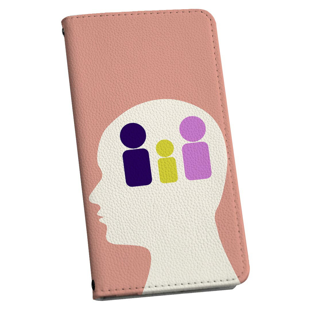 AQUOS sense SH-01K アクオスセンス 専用 ケース カバー 手帳型 マグネット式 ピタッと閉まる レザーケース sh01k カード収納 ポケット igcase 016318 人間 英語