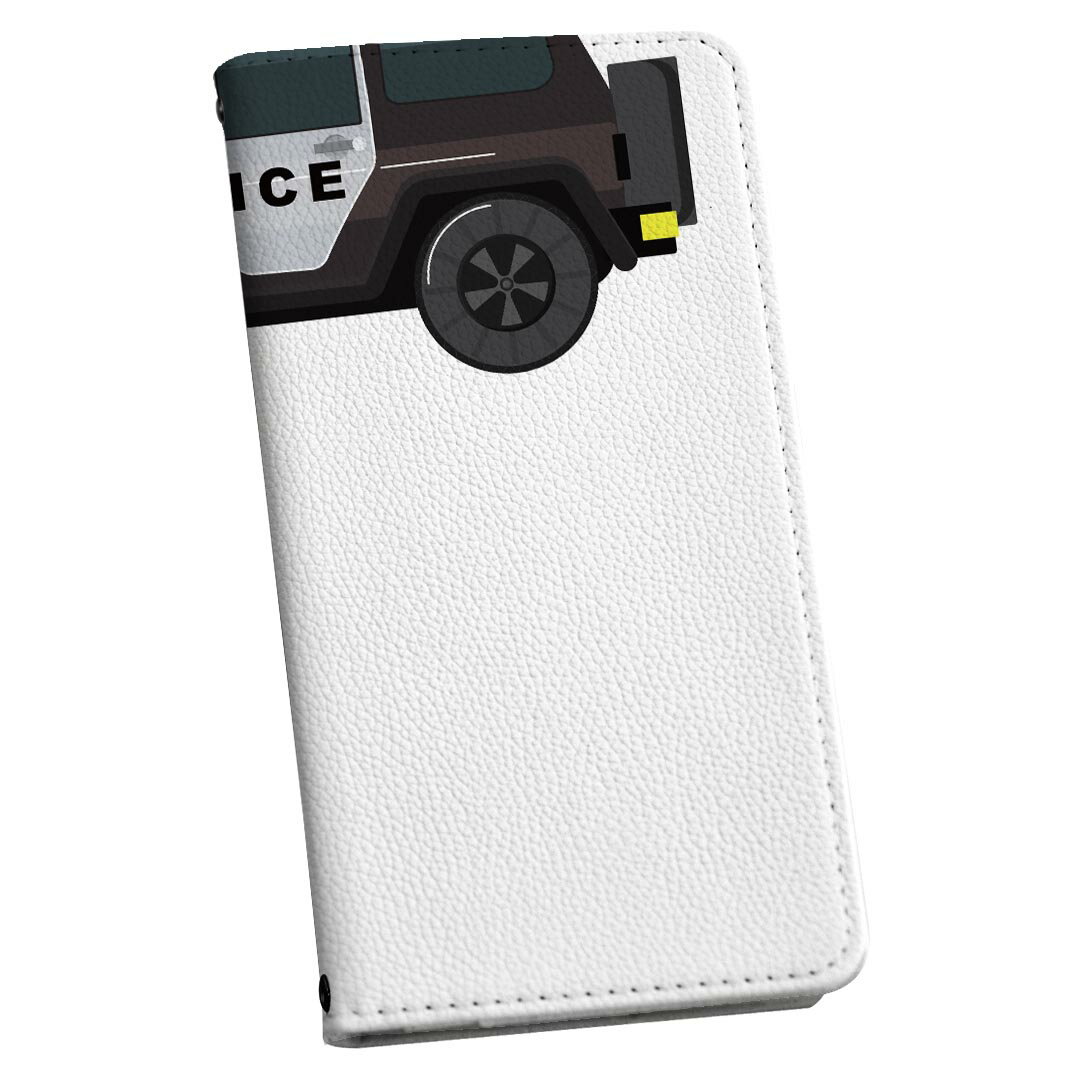 iPhone15pro 6.1インチ 専用 各キャリア iPhone15 Pro プロ 共通対応 ケース カバー 手帳型 マグネット式 ピタッと閉まる レザーケース カード収納 ポケット igcase 017511 乗り物 アメリカ　police　車