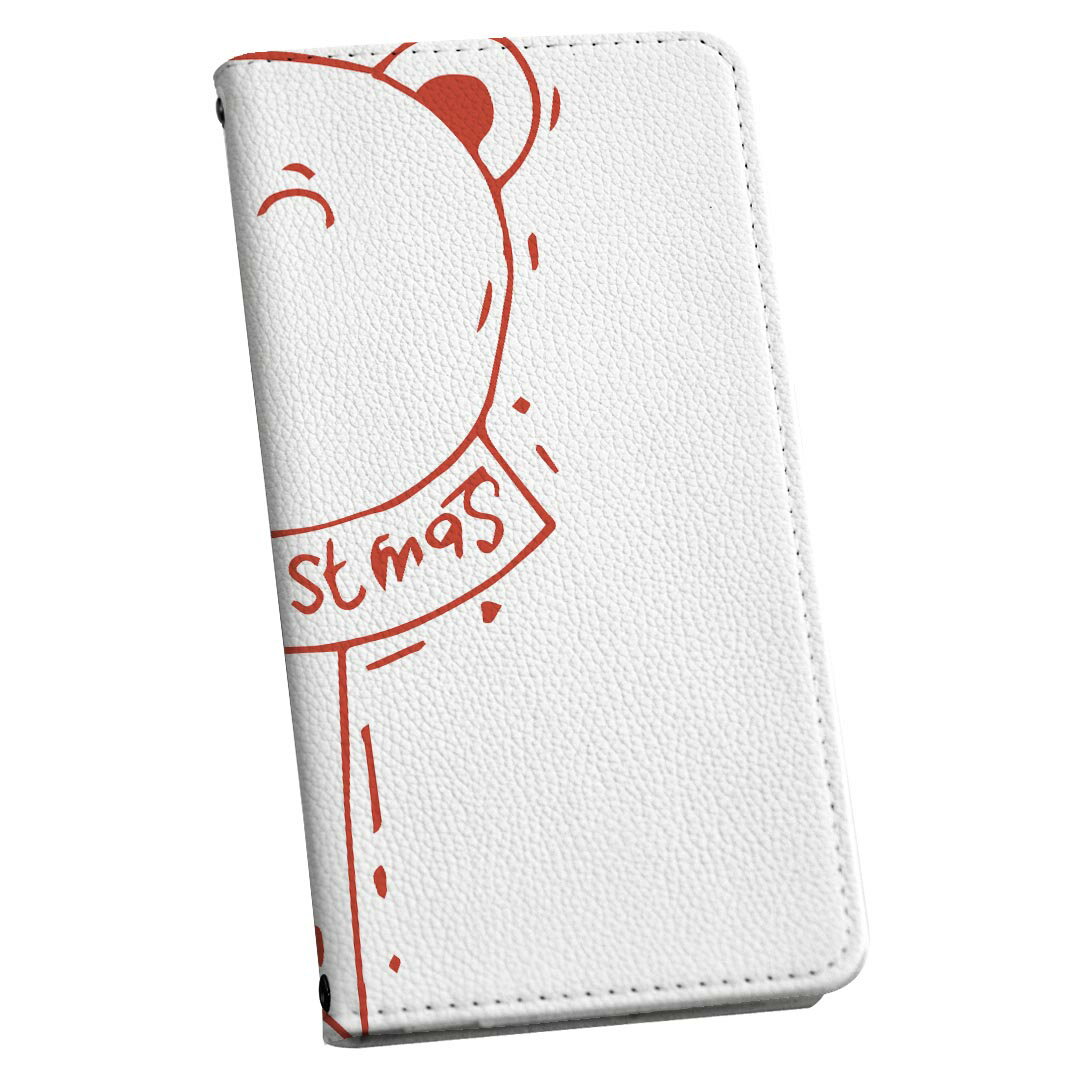 Pixel 3 ピクセル3 ストラップ付き pixel3 ケース ショルダー スマホ 落下防止 手帳型 マグネット式 ピタッと閉まる スマホカバー 肩掛け 斜めかけ 017667 クリスマス 熊　赤　クリスマス