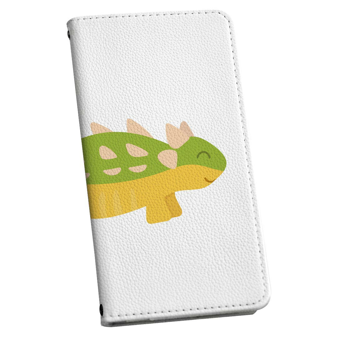 Galaxy A22 5G SC-56B 専用 ケース カバー 手帳型 マグネット式 ピタッと閉まる レザーケース sc56b カード収納 ポケット igcase 017746 恐竜 Dinosaurs　恐竜　アンキロサウルス