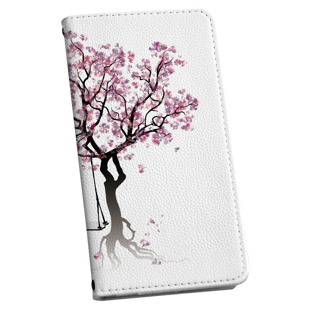 AQUOS sense7 SH-53C SHG10 専用 ケース カバー 手帳型 マグネット式 ピタッと閉まる レザーケース sh53c カード収納 ポケット igcase 017846 春　桜 桜　春　入園　入学