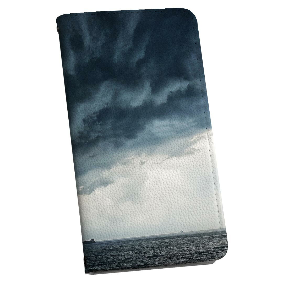 Mobile Phone Cases - iPhone11 6.1インチ 専用 ケース カバー 手帳型 マグネット式 ピタッと閉まる レザーケース sc02k カード収納 ポケット igcase 018351 海 雲 写真