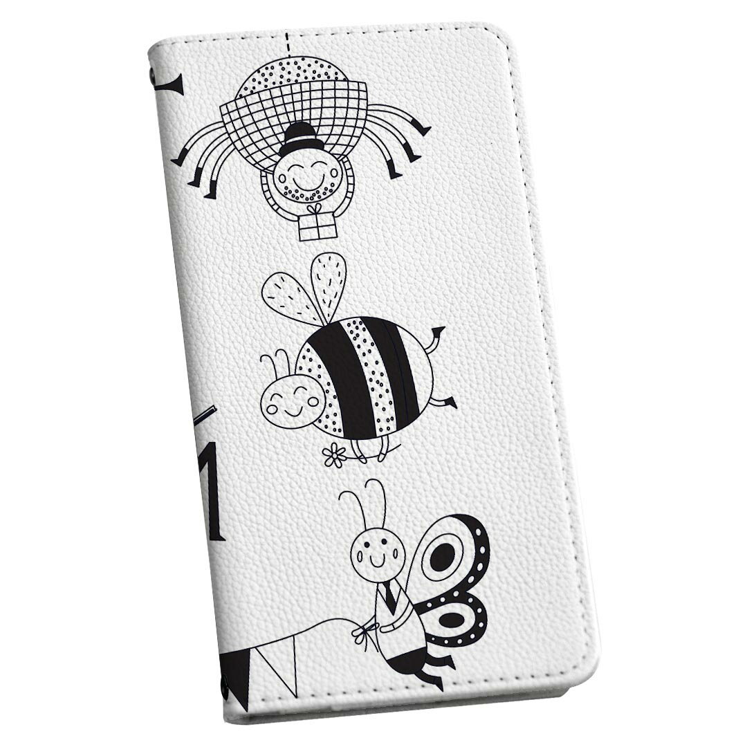 LGV33 Qua phone PX キュア フォン lgv33 ストラップ付き ケース ショルダー スマホ 落下防止 手帳型 マグネット式 ピタッと閉まる スマホカバー 肩掛け 斜めかけ 019069 イラスト アニマル キッズ