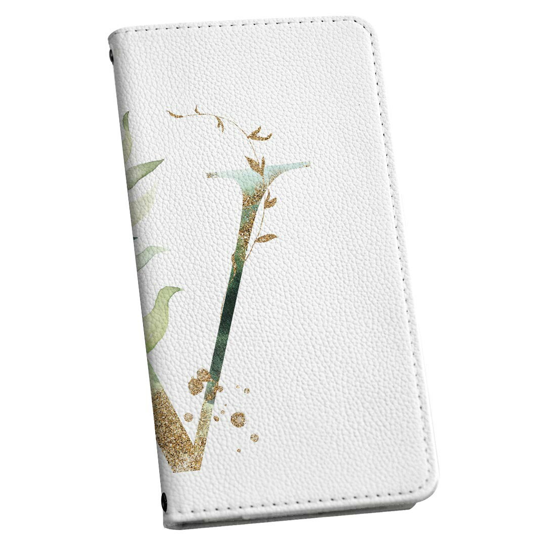 SH-01L AQUOS sense2 アクオス センスツー ストラップ付き sh01l ケース ショルダー スマホ 落下防止 手帳型 マグネット式 ピタッと閉まる スマホカバー 肩掛け 斜めかけ 019139 フォント 文字 v アルファベット