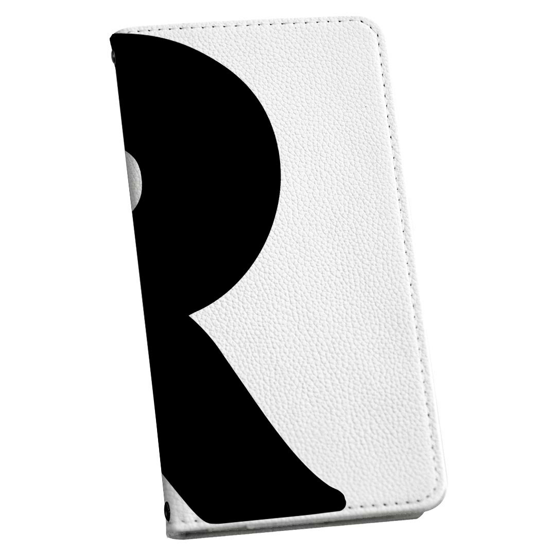 AQUOS zero6 SHG04 A102SH SH-RM18 2021 モデル 専用 ケース カバー 手帳型 マグネット式 ピタッと閉まる レザーケース カード収納 ポケット igcase 019198 フォント 文字 r アルファベット