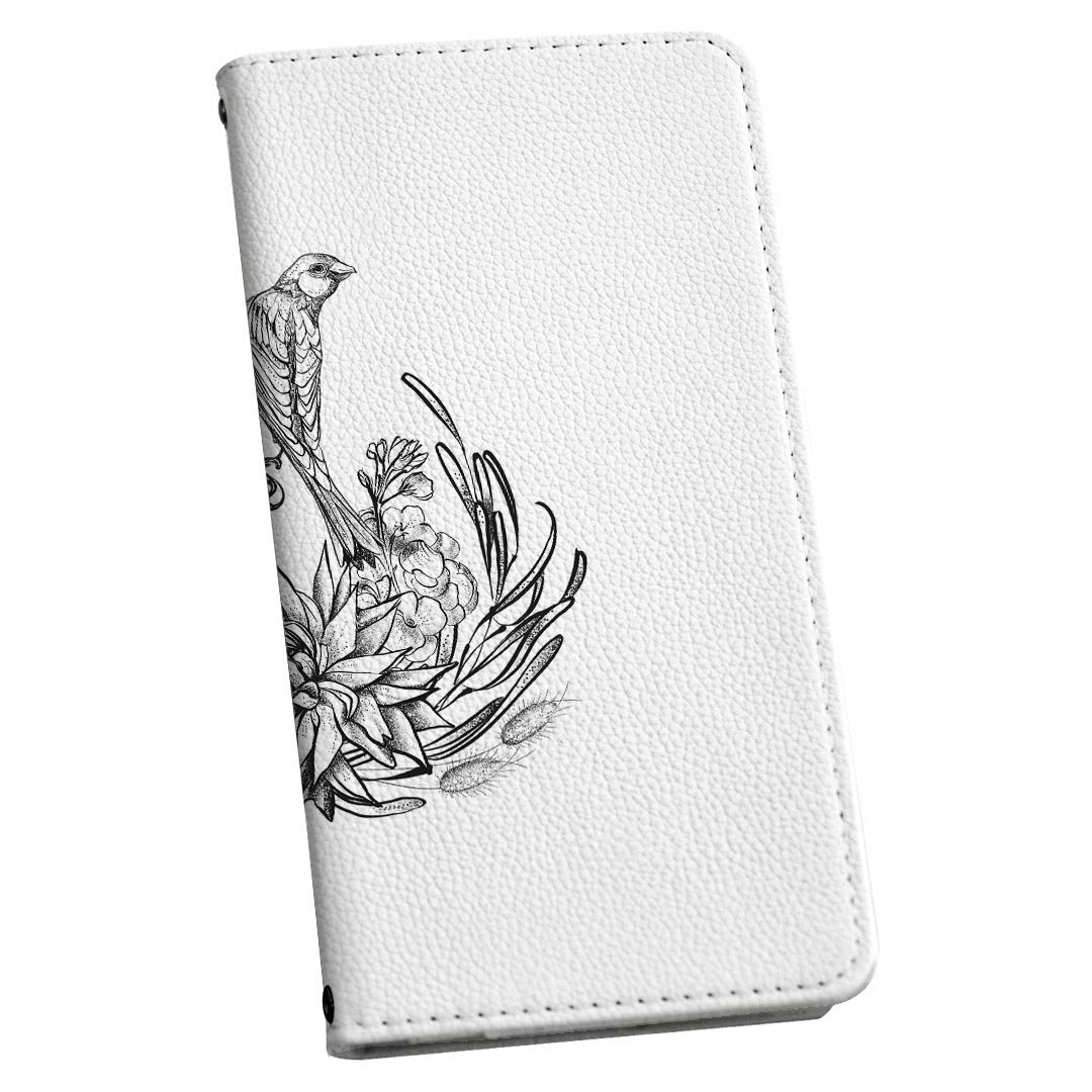 商品特徴・シームレスな全面デザイン（内側は落ち着いたオフホワイト）・外側は高品質の人工革を使用・内側にはスマホを装着するケースが付属・機種専用のカメラホール仕様でケースを装着したままの撮影が可能・ワンセグや動画の視聴に便利な横置きスタンド機能・ICカードなどを2枚まで収納できるカードスロット付き・マグネットフリップで開け閉めカンタン注意事項商品画像はサンプルイメージですので、ご覧の環境によっては多少色味に違いを感じる場合がございます。イメージと違った、モニターと色味が異なるという理由での交換や返金はご対応出来かねます。カバーのみの販売で本体は付属しません。ケース装着のままケーブルを挿しての充電は可能ですが、卓上ホルダでの充電は仕様上対応しておりません。また、ワイヤレス充電対応機種についてはお使いの機器や環境により反応しない場合があります。お手数ですがケースから外してお使い下さい。卓上ホルダ及びワイヤレスでの充電は保障の対象外となります。こちらは無地のレザーにデザインをプリントした商品で、デコなどの加工はございません。凹凸や光沢があるように見えたり布地や金属を素材にしたように見える商品もありますが、デザインの図版によるものです。撮影時にカバーが映り込む恐れがあるため、カメラ用の穴は若干大きめに開けています。カメラ穴の位置にわずかなズレが生じる場合がございます。また印刷時に微妙な画像のズレが生じる場合がございます。ご注文後に1点1点制作する受注生産品のため、不良品以外のご返品や交換は固くお断り致します。機種の選択間違いも保証対象外となりますため、ご注文の際は必ず機種をご確認下さい。発送について完全受注生産のハンドメイド商品となりますので、既製品と比べて発送までお時間を頂いています。 基本的に決済確認後、通常で3営業日程度、最大で10営業日程度での発送となります。繁忙期や休業日明けの場合はさらに時間がかかる場合があります。 その際には別途メールにてご連絡致します。メール便の場合、発送日から到着までに2?4日ほどかかる場合が多く、紛失などの保障もご対応できかねます。あらかじめご了承下さい。