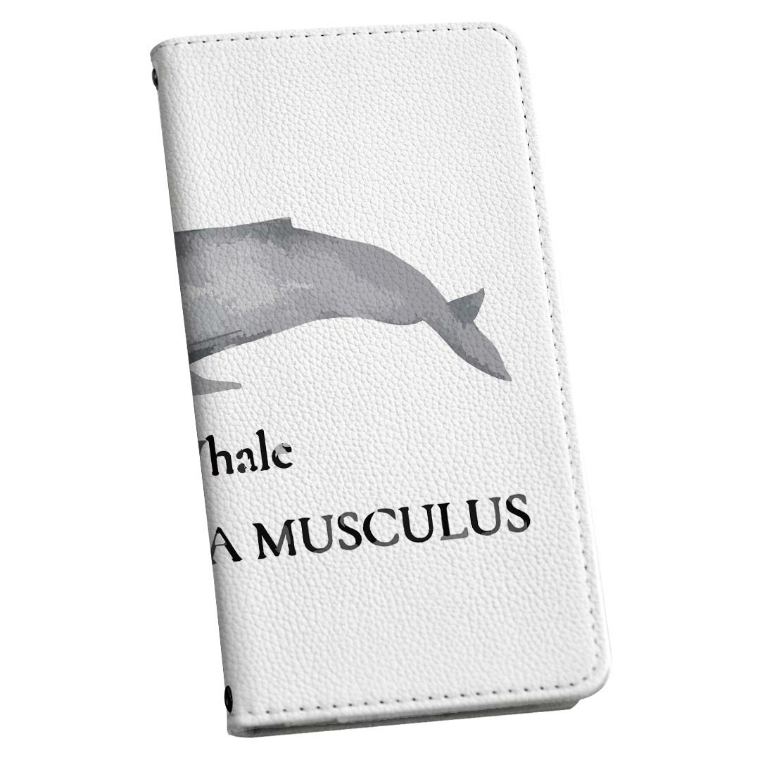 Xperia 10 V 用 スマホカバー SO-52D / SOG11 / A302SO / XQ-DC44 共通対応 ケース カバー 手帳型 マグネット式 ピタッと閉まる レザーケース カード収納 ポケット 019741 海の生物 シロナガスクジラ blue whale