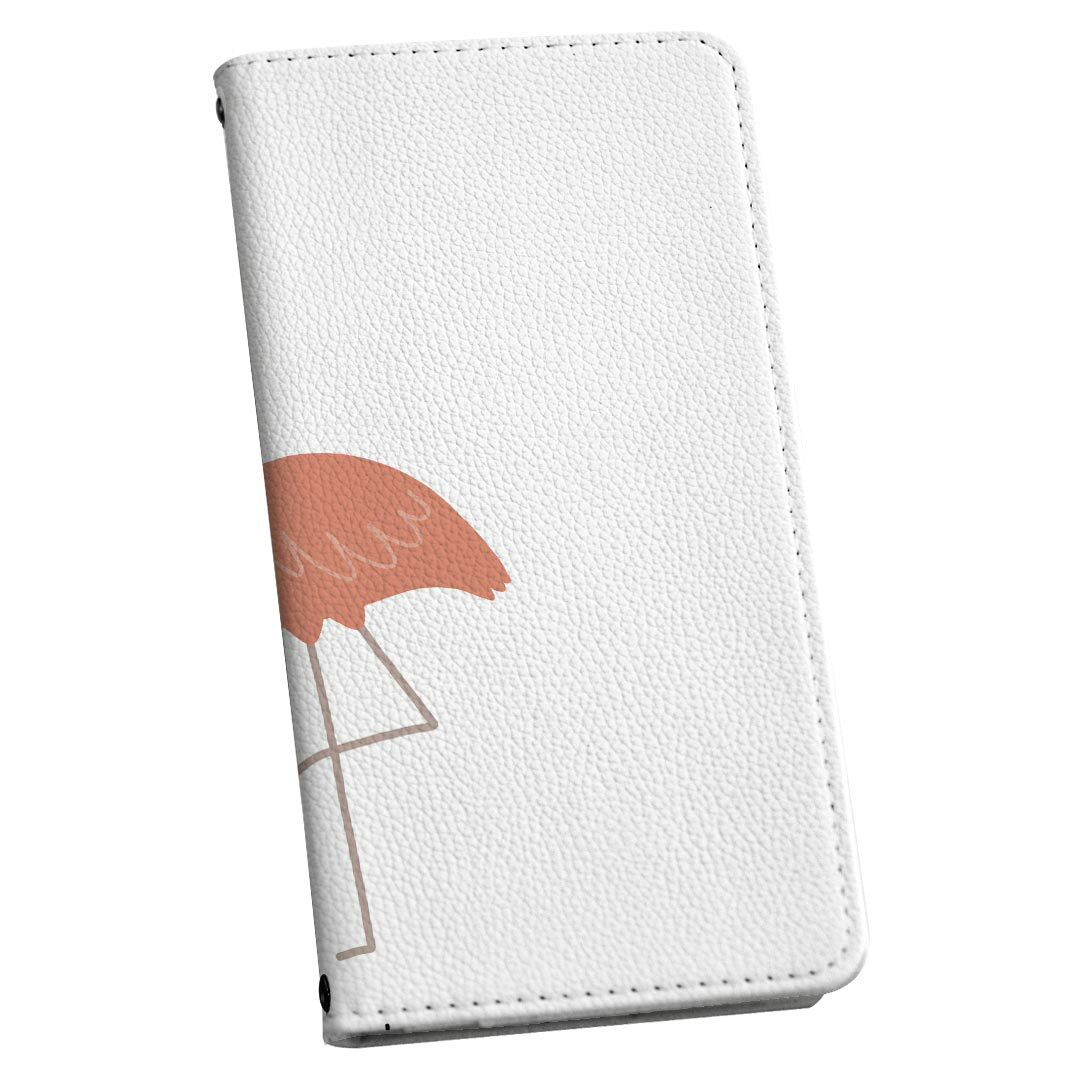 Xperia 10 V SO-52D / SOG11 / A302SO / XQ-DC44 エクスペリア 専用 ケース カバー 手帳型 マグネット式 ピタッと閉まる レザーケース so52d カード収納 ポケット igcase 019937 動物 アルファベット F flamingo フラミンゴ