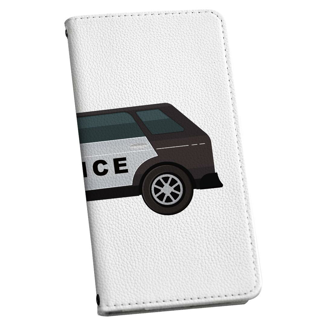 Galaxy S20 5G SC-51A ギャラクシー 専用 ケース カバー 手帳型 マグネット式 ピタッと閉まる レザーケース sc51a カード収納 ポケット igcase 019982 乗り物 アメリカ パトカー